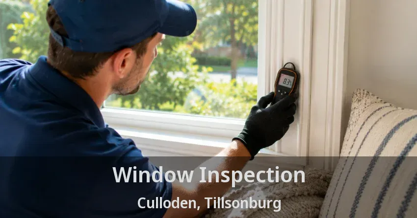 Window Inspection Culloden, Tillsonburg - ON