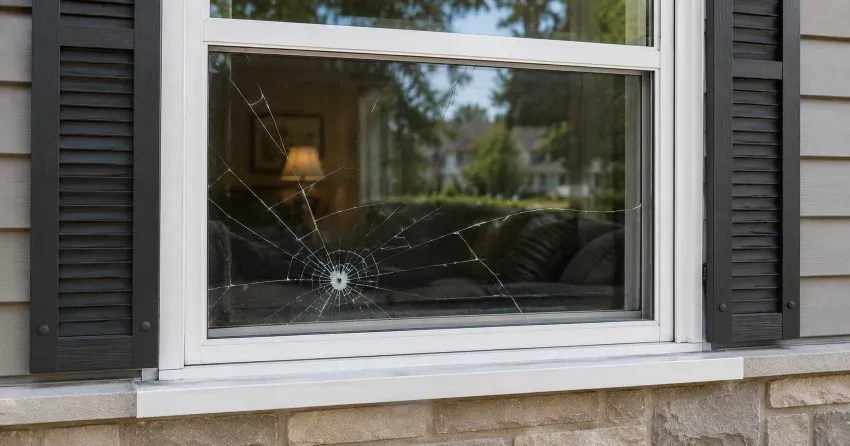technician measuring window opening for emergency glass replacement Tillsonburg