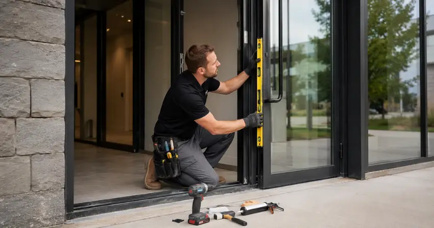 commercial glass door frame installation Culloden, Tillsonburg