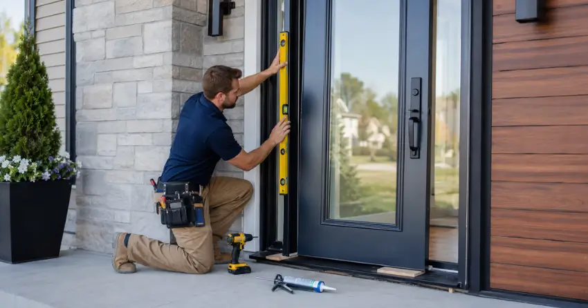 glass outside door installation with energy-efficient double-pane glazing in Verschoyle, Tillsonburg