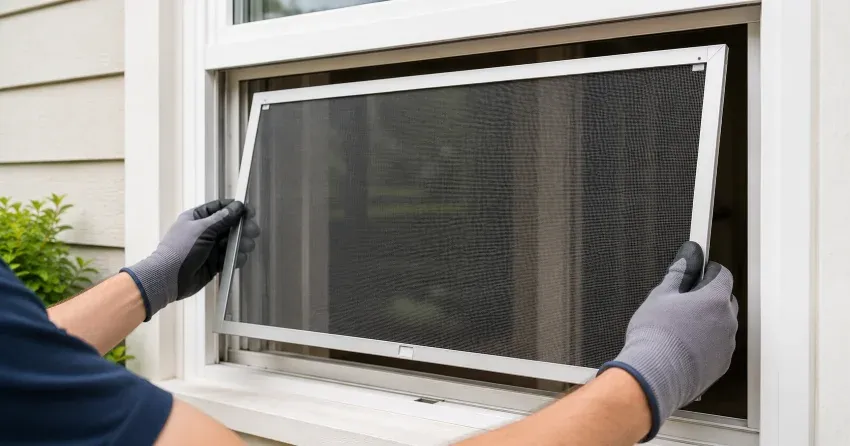 technician repairing a window sash and balance system in Mount Elgin, Tillsonburg