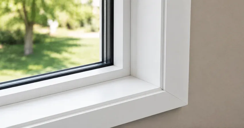 large picture window installed in a living room in Corinth, Tillsonburg