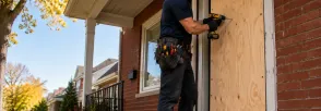 Temporary Door Securing Corinth, Tillsonburg